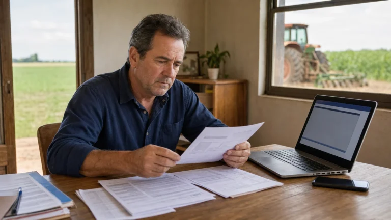 Produtor rural analisa negativa bancária relacionada à renegociação da MP 1.376/2026