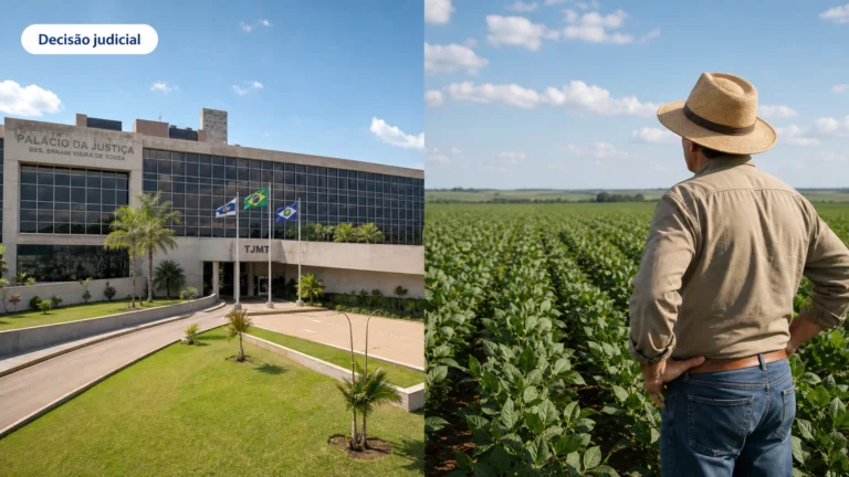 Tribunal de Justiça de Mato Grosso ao lado de produtor em lavoura de soja